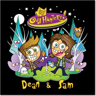 Sam and Dean Fairly Odd Hunters Posters and Art